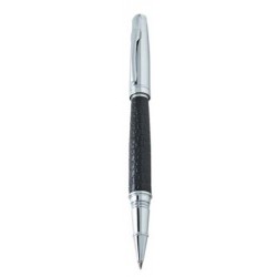 ROLLER PEN CROMATA PELLE NERA